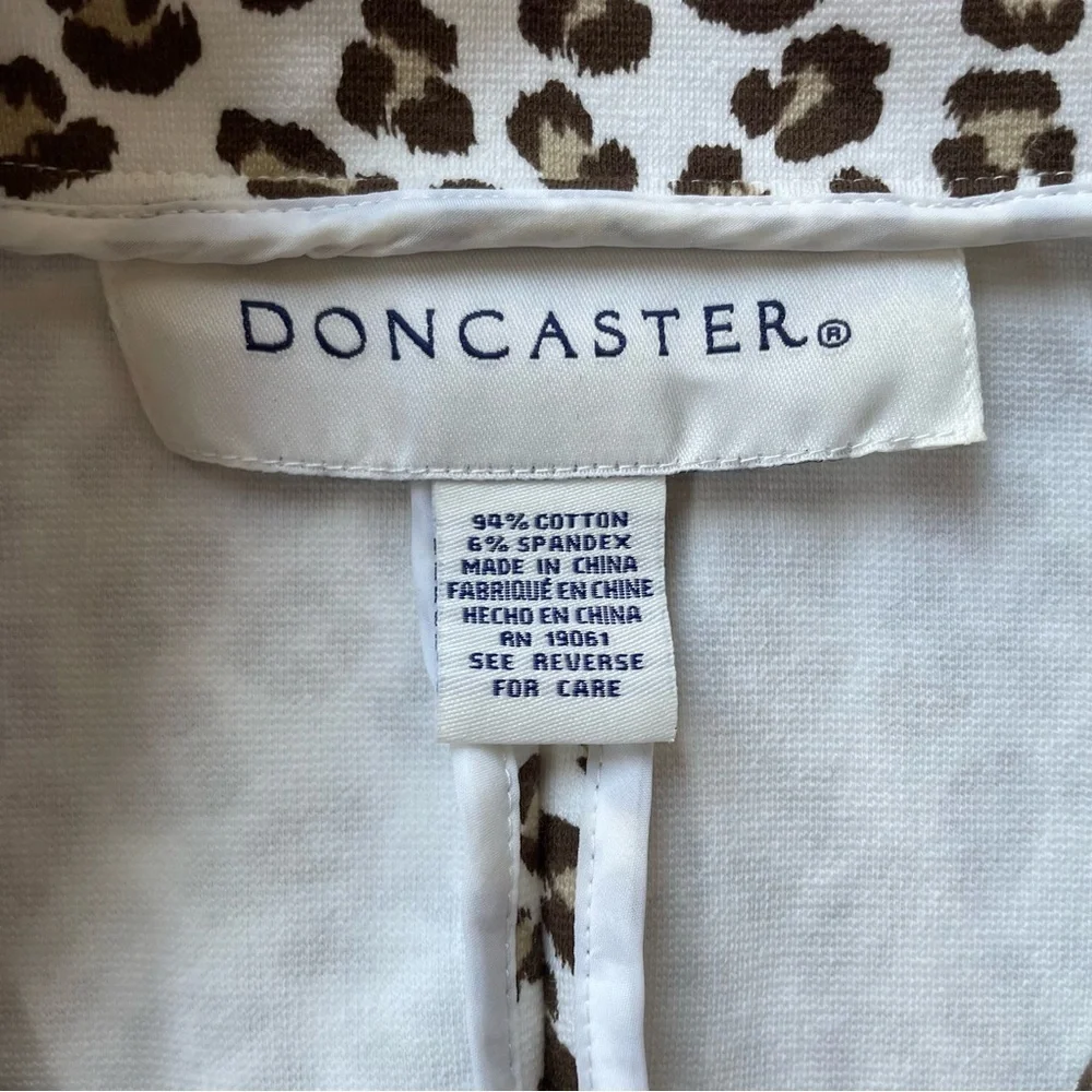 Doncaster Snow Leopard Print Stand Collar Blazer Jacket - Picture 6 of 12